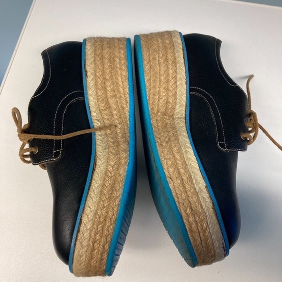 JOHN FLUEVOG Sz 7 Espadrille Sole Leather Lace Up Sneakers Shoes - Picture 7 of 16